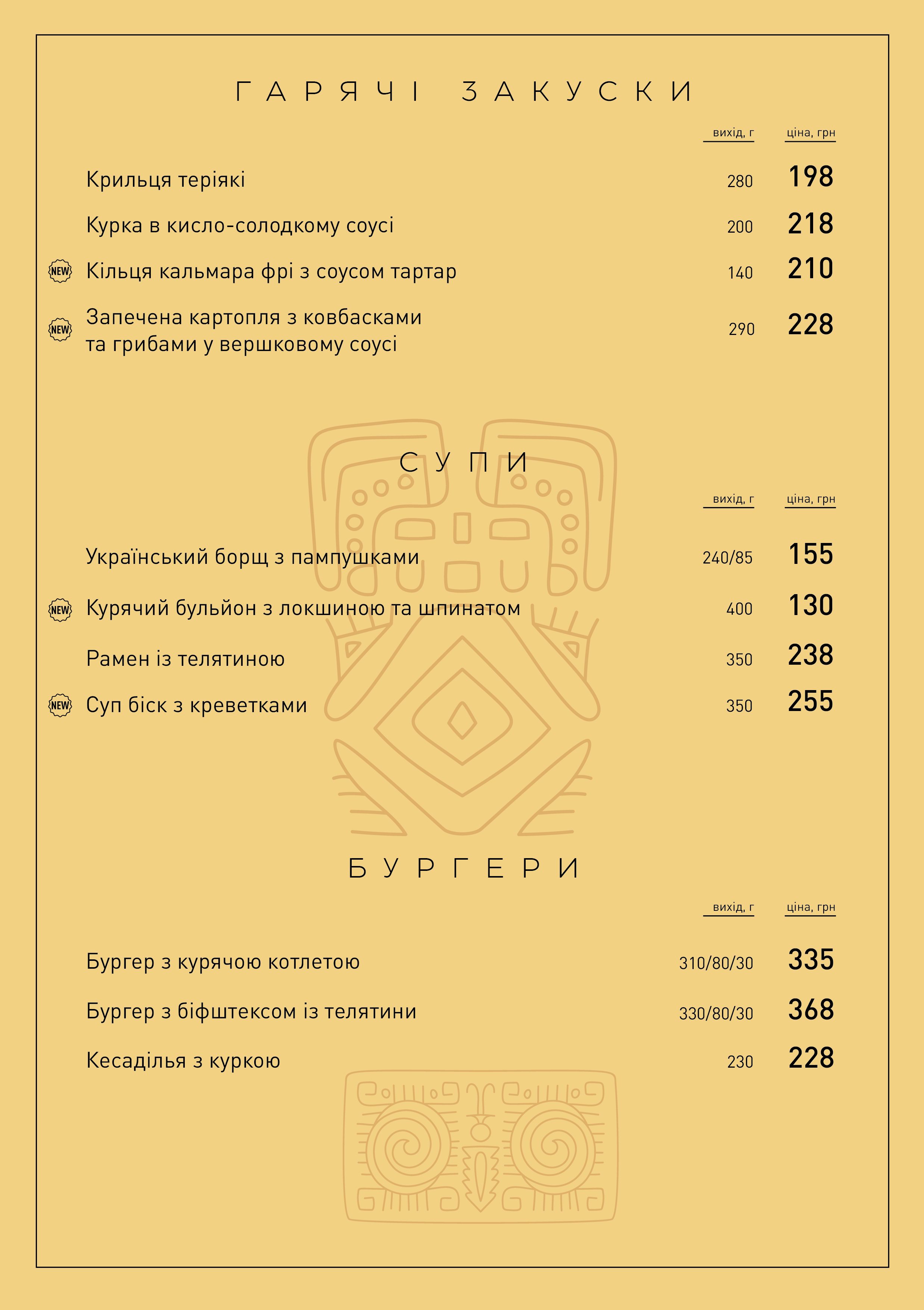Основне меню